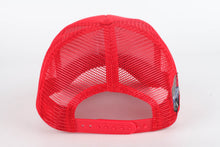 Load image into Gallery viewer, Red LA trucker hat
