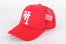 Load image into Gallery viewer, Red LA trucker hat
