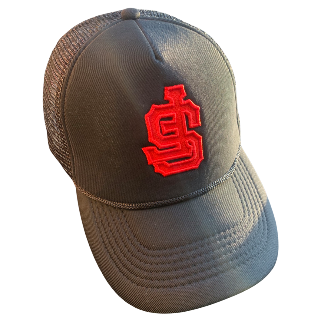 Upside down San Francisco trucker hat