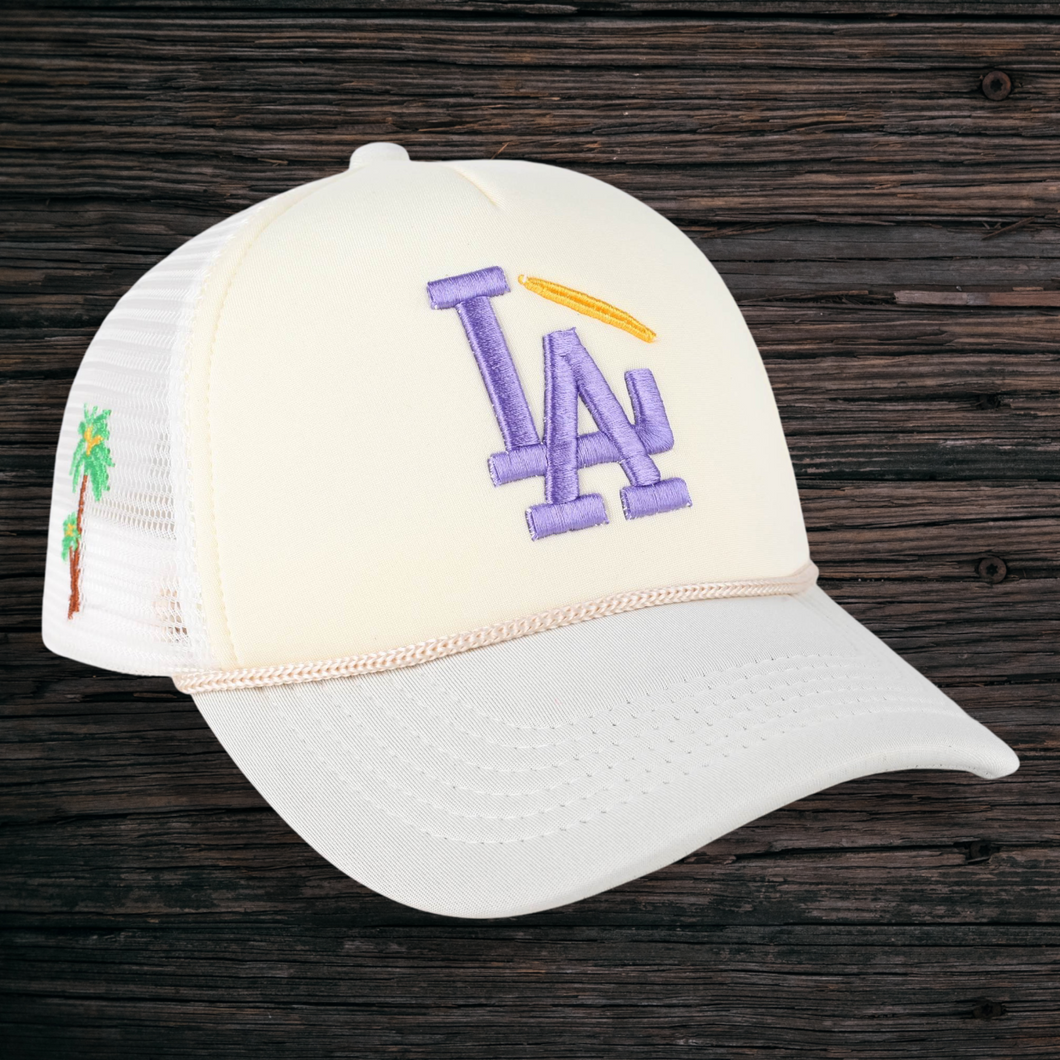 LA trucker hat (Cream color)